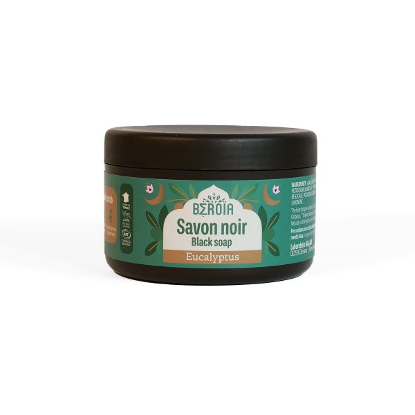 Savon noir d'Alep à l'eucalyptus - Gommage corps - 99% d'origine naturelle - 180g