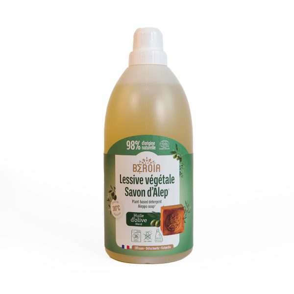 Lessive liquide au savon d'Alep sans parfum  ECODETERGENT - 2L